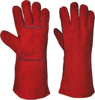 Safety Jogger Red Cow split welding gloves